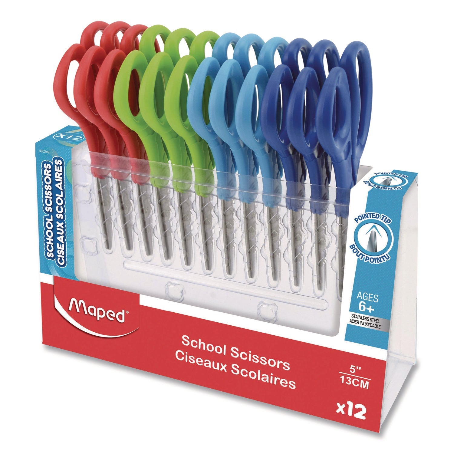 maped-helix-essential-pointed-school-scissors-school-pack-pointed-tip-5-35-long-2-cut-length-straight-assorted-handle-12-pack-mhx480249_1